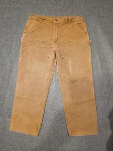 Pantalones de Trabajo Carhartt Doble Rodilla Carpintero Para Hombre 40x30 Marrón Pato Lona 0016 - Imagen 1 de 17