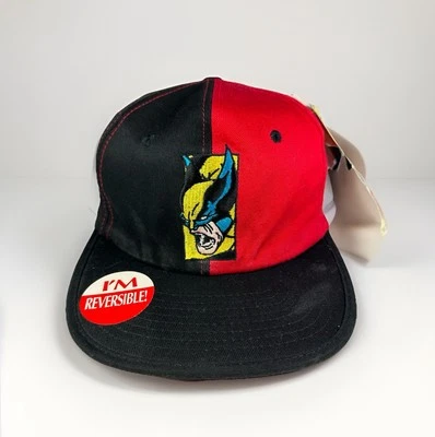 De colección 1995 Marvel Super Heroes Sombrero Reversible, Wolverine y Gorra Diente de Sable Foto 1 de 4