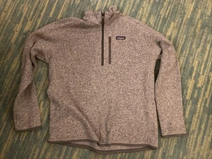 Patagonia Jacket Mens L Gray Better Sweater Fleece 1/4 Zip Outdoor Hiking Walk - Picture 1 of 4
