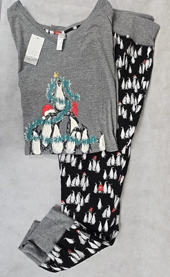 NUEVO Conjunto de Pijama Cacique SLEEP Talla 14/16 Manga Larga Camisa y Pantalón Navidad Foto 1 de 4