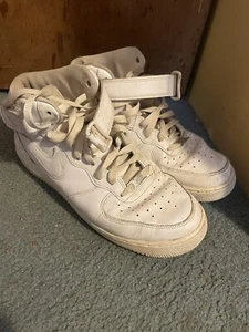 Nike Air Force 1 Mid '07 Triple White 315123-111 Men's Size 10 - Picture 1 of 8