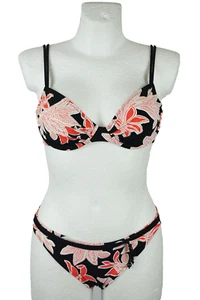 Lidea Bikini Größe 38 C Cup Bademode Schwarz Rot Weiß Trägerbikini mit Bügel - Bild 1 von 5