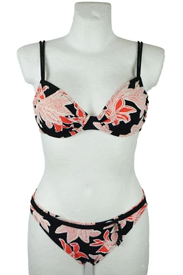 Lidea Bikini Größe 38 C Cup Bademode Schwarz Rot Weiß Trägerbikini mit Bügel - Bild 1 von 4