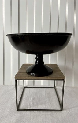 "Cuenco pedestal de metal marrón bronce decorativo vintage Pottery Barn 6,75"" HX10,25"" W" Foto 1 de 4