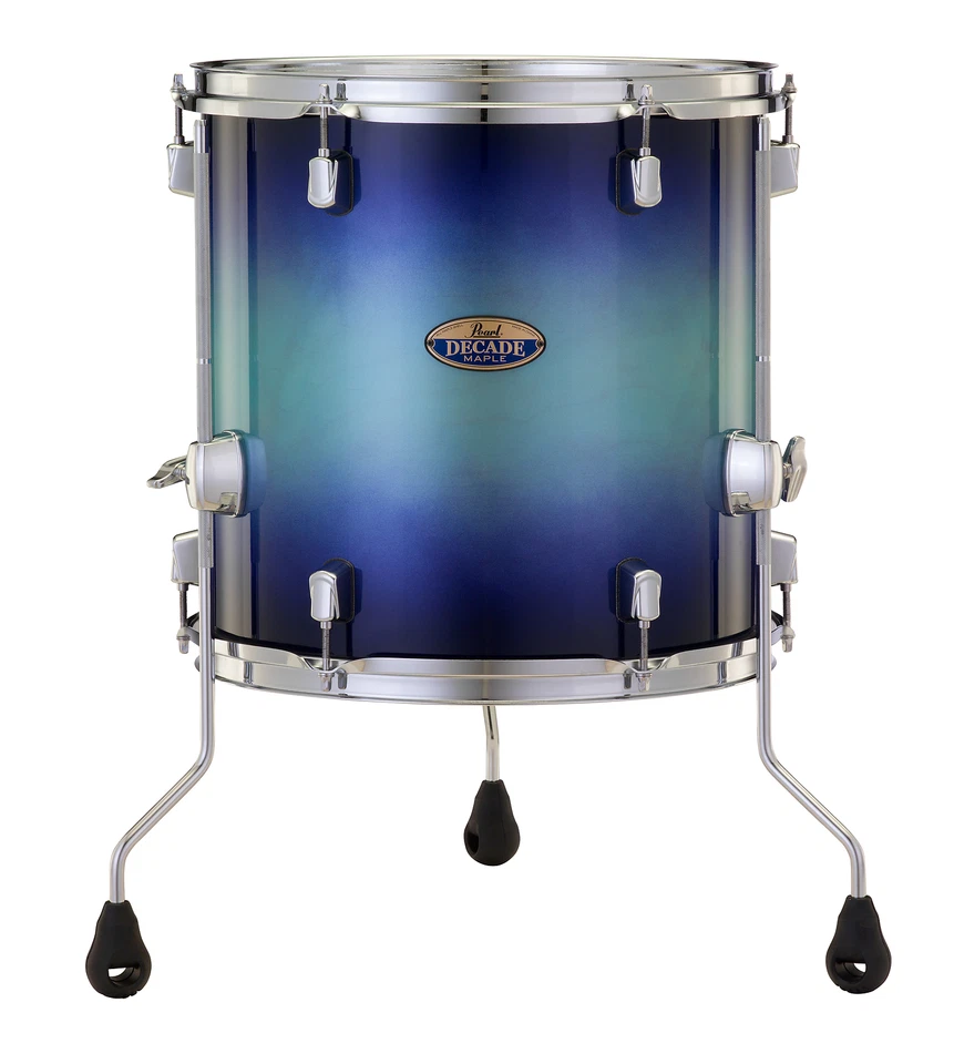 Tambor Tom de piso Pearl Decade Maple 16x16" descolorido Glory brillo con patas distribuidor Foto 1 de 1
