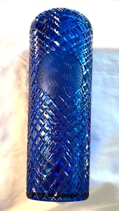 Beautiful Starbucks Cobalt Blue Jeweled Iced Coffee 24 fl oz  007-019 - Picture 1 of 7