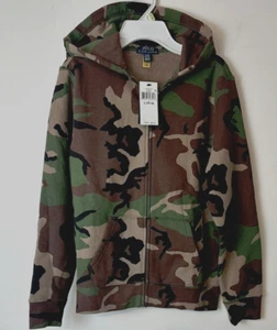 Polo Ralph Lauren Big Boy's L (14-16) Camo Full-Zip Fleece Hoodie NEW - Picture 1 of 3