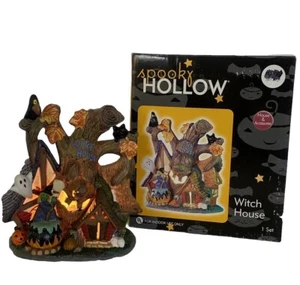 Vintage 2003 Spooky Hollow Village Halloween Hexenhaus Porzellan beleuchtet * NICHT MEHR ERHÄLTLICH - Bild 1 von 15