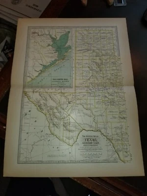 1897 The Century Atlas Original Map ~~TEXAS, WESTERN PART ~~ - Image 1 of 2