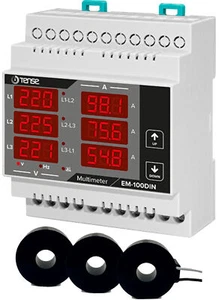EM-100DIN Einbaumessgerät Multimeter Strom Spannung Frequenz DIN-Schiene digital - Bild 1 von 5