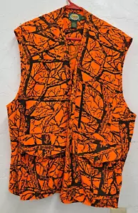 CABELA'S MENS VEST SECLUSION BLAZE ORANGE CAMO HUNTING EXTRA LARGE XL - Picture 1 of 2