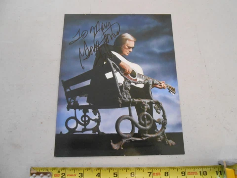 RARE GEORGE JONES HAND SIGNED AUTOGRAPHED INSCRIBED TO MARY 8 x 10 PICTURE HTF Cover