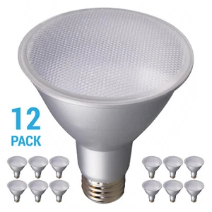 12 Pack Satco S9432 LED Flood 120V 12.5W 75W PAR30LN Long Neck Medium E26 3500K - Picture 1 of 8