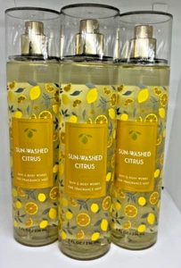 Bath and Body Works SUN-WASHED CITRUS FINE FRAGRANCE MIST 8 FL OZ *SET OF 3* - Picture 1 of 2