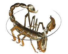 Rare Illuminated Brass Scorpion Coffee Table by Jacques Duval-Brasseur