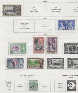 8 British Honduras Stamps w/War Tax from Quality Old Antique Album 1916-1938