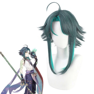 New Full Wig Periwig Unisex Otaku Gift Game Genshin Impact Xiao Cosplay Harajuku - Image 1 of 4