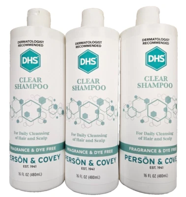 Champú DHS CLEAR limpieza diaria cabello y cuero cabelludo 16 oz (paquete de 3) ¡NUEVO LOOK! Foto 1 de 2