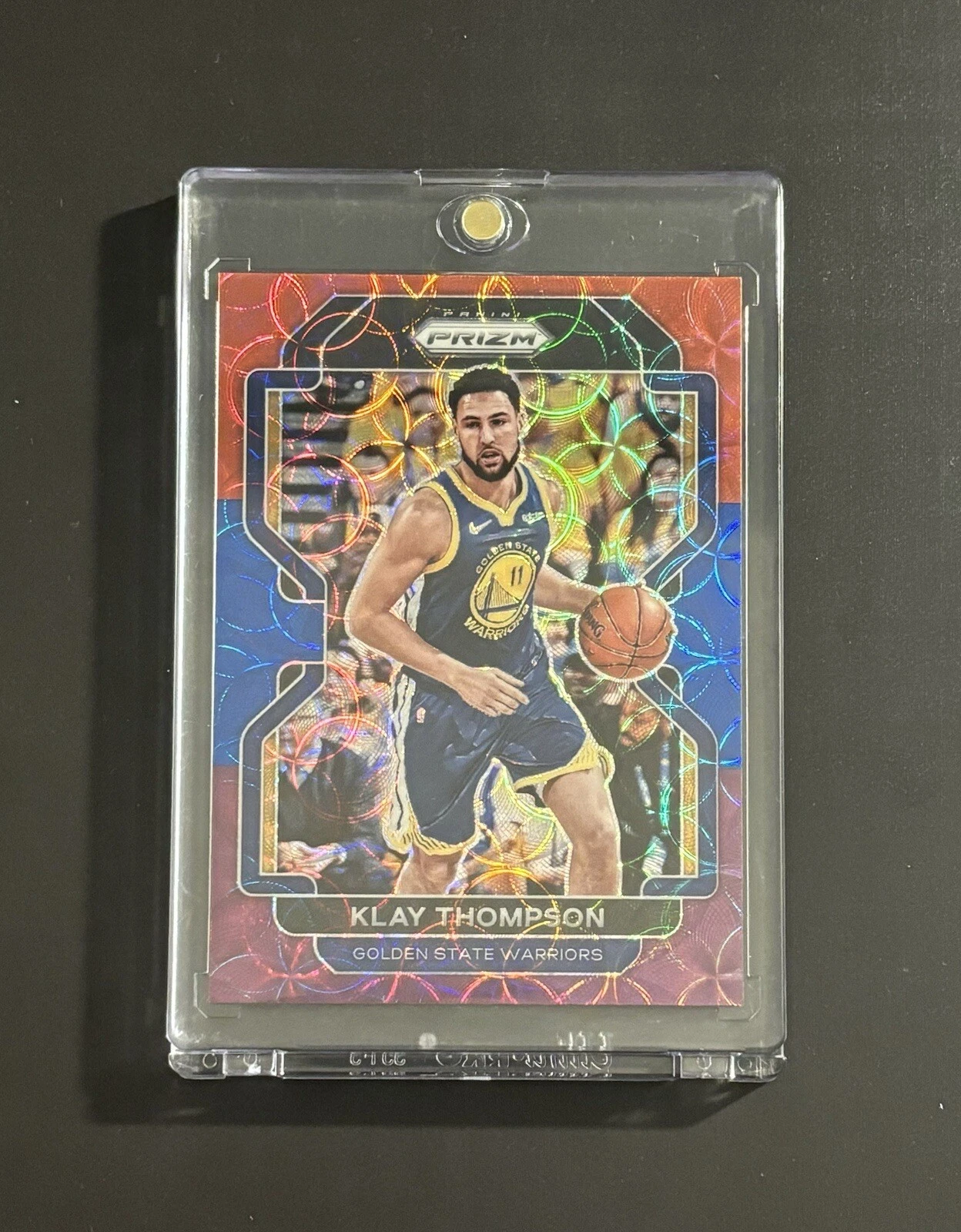 2021 Prizm Klay Thompson #92 Red/Blue/Purple 1/15 EBAY 1/1 1st on print