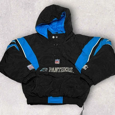 VTG Youth Kids Starter Pro Line Carolina Panthers NFL Jacket Pullover Anorak Cover