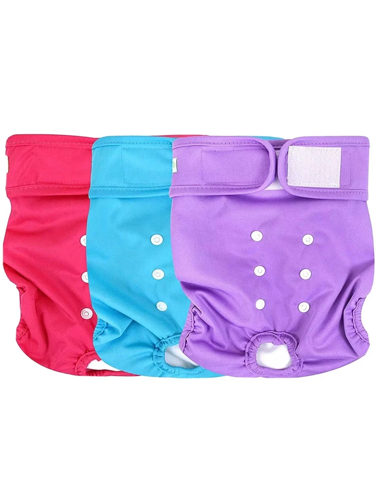 Wegreeco Washable, Reusable Premium Dog Diapers, Medium, Bright Color E21 - Image 1 of 1