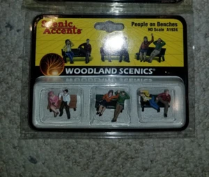 HO Woodland Scenics A1924 People on Benches  NIP GB - Picture 1 of 1