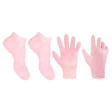 Moisturizing Gloves & Socks Set w/ Silicone Gel & Callus Remover - Size S (Pink)