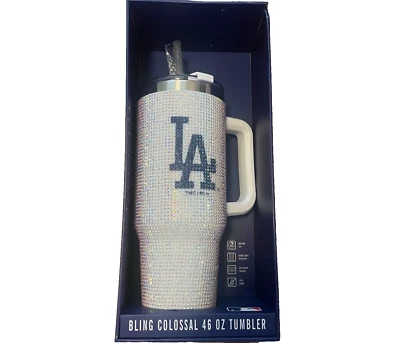 Los Angeles LA Dodgers Studded Bling Colossal 46oz Tumbler Water Bottle - Rare! - Image 1 of 4