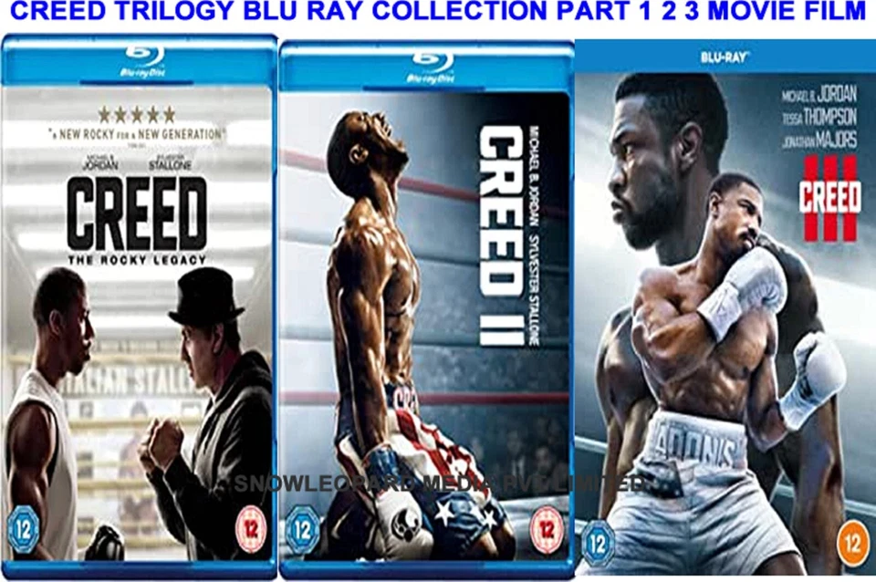 CREED TRILOGY BLU RAY COLLECTION PART 1 2 3 MOVIE FILM ROCKY BOXING UK R2 RELEAS - Image 1 of 1