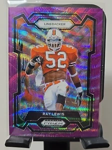 Selecciones de draft Panini Prizm 2024 Ray Lewis púrpura onda paralelo #4 Miami Hurricanes - Imagen 1 de 6