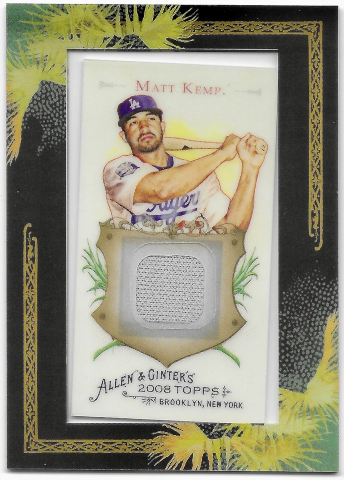 2008 Topps Allen & Ginter l- Mini Framed Relic Matt Kemp Dodgers Pants #AGR-MK - Image 1 of 2