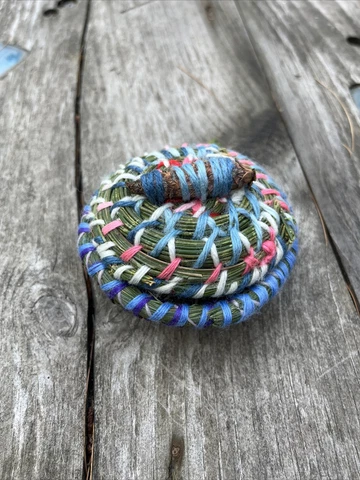 Pine Needle Basket Handmade Cover