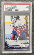 2005-06 Upper Deck Rookie Class Henrik Lundqvist PSA 9 Mint Rangers