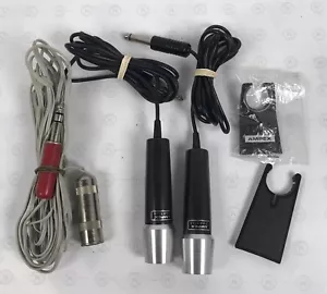 Coppia di MICROFONI vintage AMPEX 702 MIC 50k Ohm registrazione DINAMICA CON supporti - Foto 1 di 6