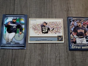 Lote de 3 cartas Topps Prince Fielder Milwaukee Brewers, New York Yankees ALCS NLC - Imagen 1 de 4