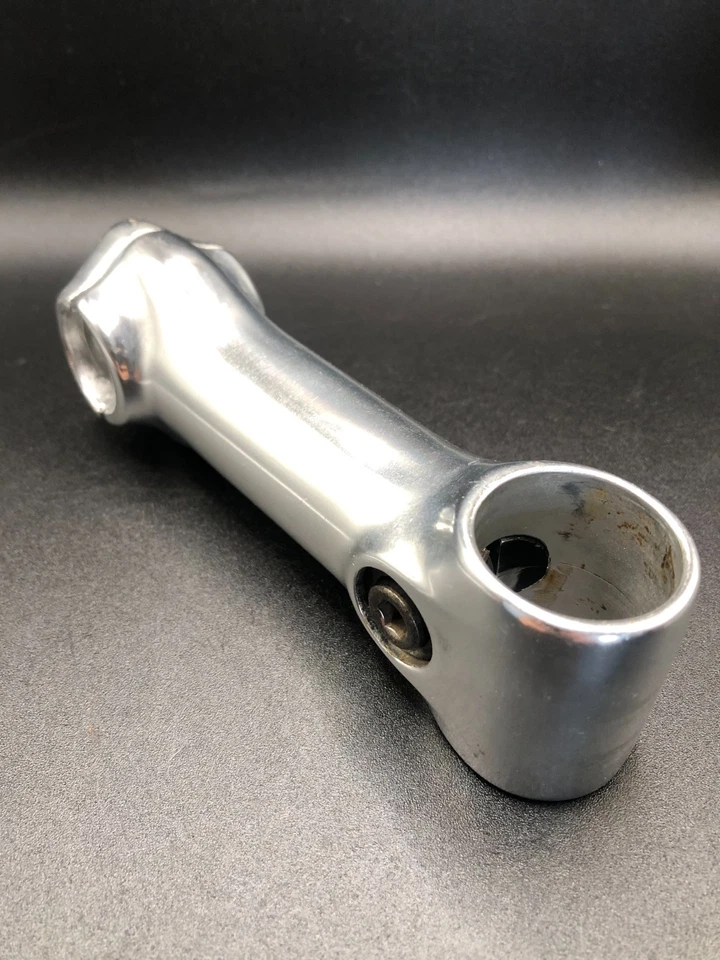 Attacco Manubrio MTB Anni '90. Silver 1990s STEM. 120mm 1"1/8, 25,4mm Handlebar. - Immagine 1 di 4