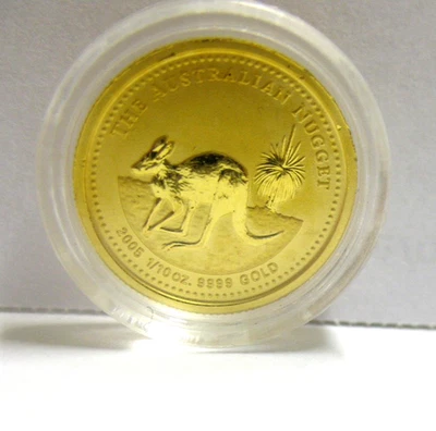 Australische Kangaroo Nugget Goldmünze 2005 - 1/10 Unze in Kapsel - Bild 1 von 2