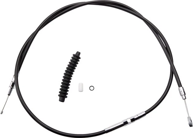 Drag Specialties Black Vinyl Clutch Cable 74-11/16" Black 211838 Harley Davidson - Image 1 of 1