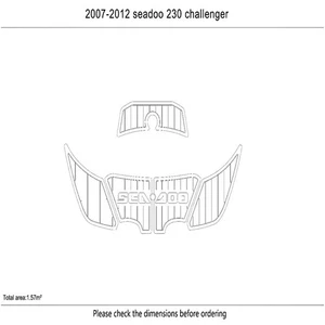 2007-2012 seadoo 230 challenger Swim platform 1/4" 6mm EVA faux teak floor - Picture 1 of 20