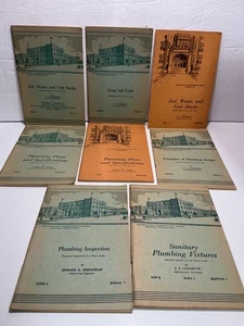 International Correspondence Schools Study Lot of 8 Plumbing Pamphlets - Imagen 1 de 1