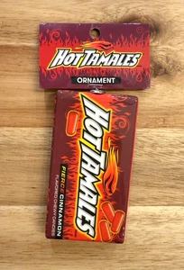 NUEVO Tamales Calientes Adorno de Navidad Canela Feroz Caramelo Imitación Comida Ruz 2024 - Imagen 1 de 5