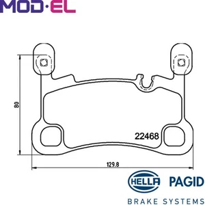 BRAKE PAD SET DISC BRAKE 8DB 355 039-111 FOR PORSCHE CAYENNE DCBE/MDC.BE 3.0L - Picture 1 of 6