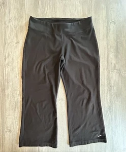 Vintage Nike Dri-Fit Caprihose Trainingshose Damen Medium (8-10) schwarz 90er Jahre Y2K EUC - Bild 1 von 12