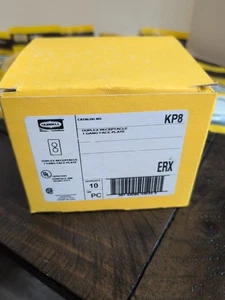 Hubbell KP8 Nonmetal 1 Gang Duplex Face Plate Receptacle- Priced For Box Of 10 - Picture 1 of 5