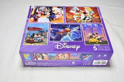 Disney Mickey Mouse Jigsaw Puzzles 5 Pack by Ceaco 5 Puzzles In One Box - Image 1 of 4