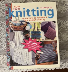Now You’re Knitting Hard Cover Pattern Book 165 Projects Leisure Arts - Picture 1 of 11