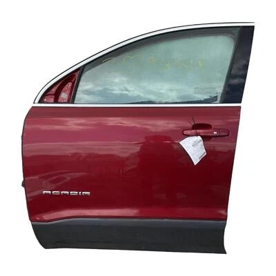 2021 GMC Acadia Left Front Door Red 252f Sle Express Power Up & Down Factory OEM - Image 1 of 4