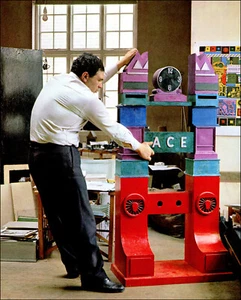 Impresión vintage 1965 Eduardo Paolozzi arte pop Ace Dovehouse estudio arte británico - Imagen 1 de 3