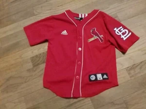 Vintage Adidas Albert Pujols St. Louis Cardinals Kids Red Jersey YOUTH Medium - Picture 1 of 6