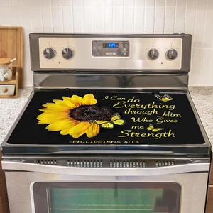 Stove Top Cover 28.5"X20.5" Heat Resistant Glass Cooktop Protector Mat - Picture 1 of 12